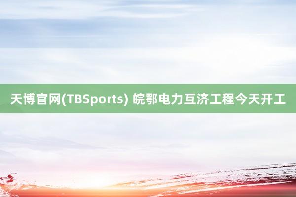 天博官网(TBSports) 皖鄂电力互济工程今天开工