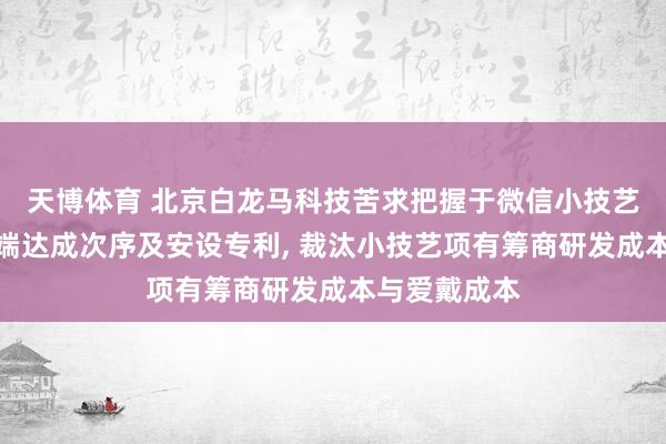 天博体育 北京白龙马科技苦求把握于微信小技艺开导的微前端达成次序及安设专利， 裁汰小技艺项有筹商研发成本与爱戴成本
