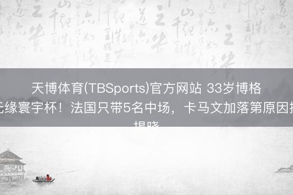 天博体育(TBSports)官方网站 33岁博格巴无缘寰宇杯！法国只带5名中场，卡马文加落第原因揭晓