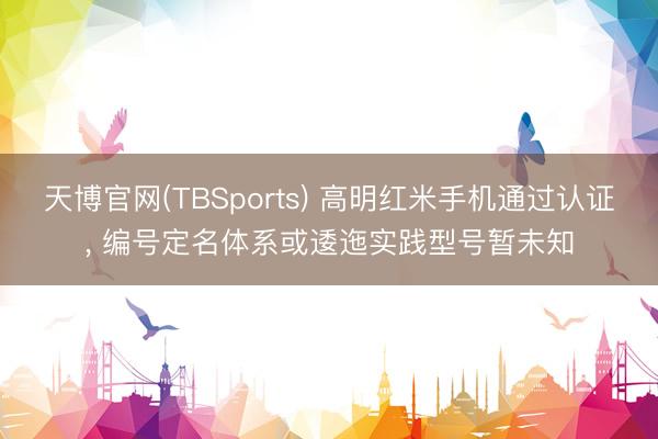 天博官网(TBSports) 高明红米手机通过认证， 编号定名体系或逶迤实践型号暂未知