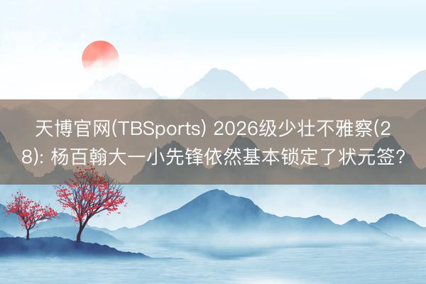 天博官网(TBSports) 2026级少壮不雅察(28): 杨百翰大一小先锋依然基本锁定了状元签?