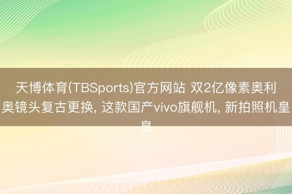 天博体育(TBSports)官方网站 双2亿像素奥利奥镜头复古更换, 这款国产vivo旗舰机, 新拍照机皇